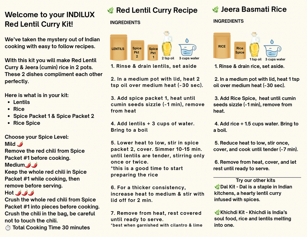 INDILUX Duo - Khichdi & Curry Kit Sets