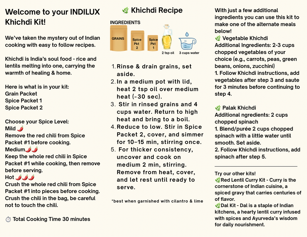 INDILUX Duo - Khichdi & Curry Kit Sets