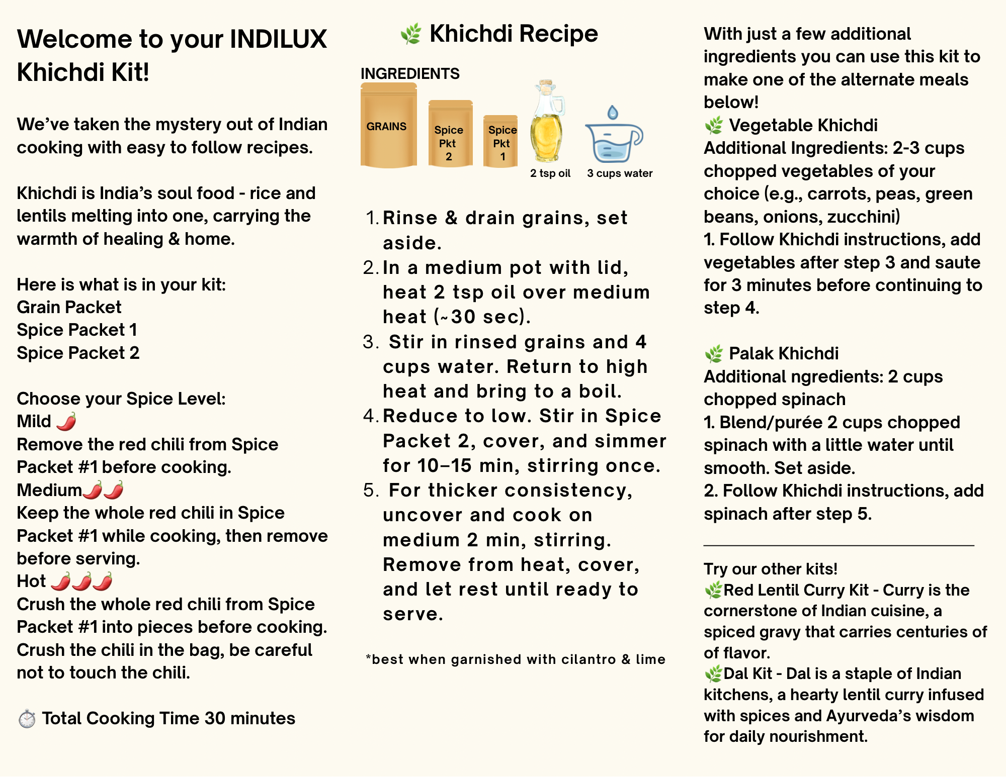 INDILUX Duo - Khichdi & Curry Kit Sets